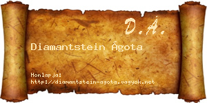 Diamantstein Ágota névjegykártya
